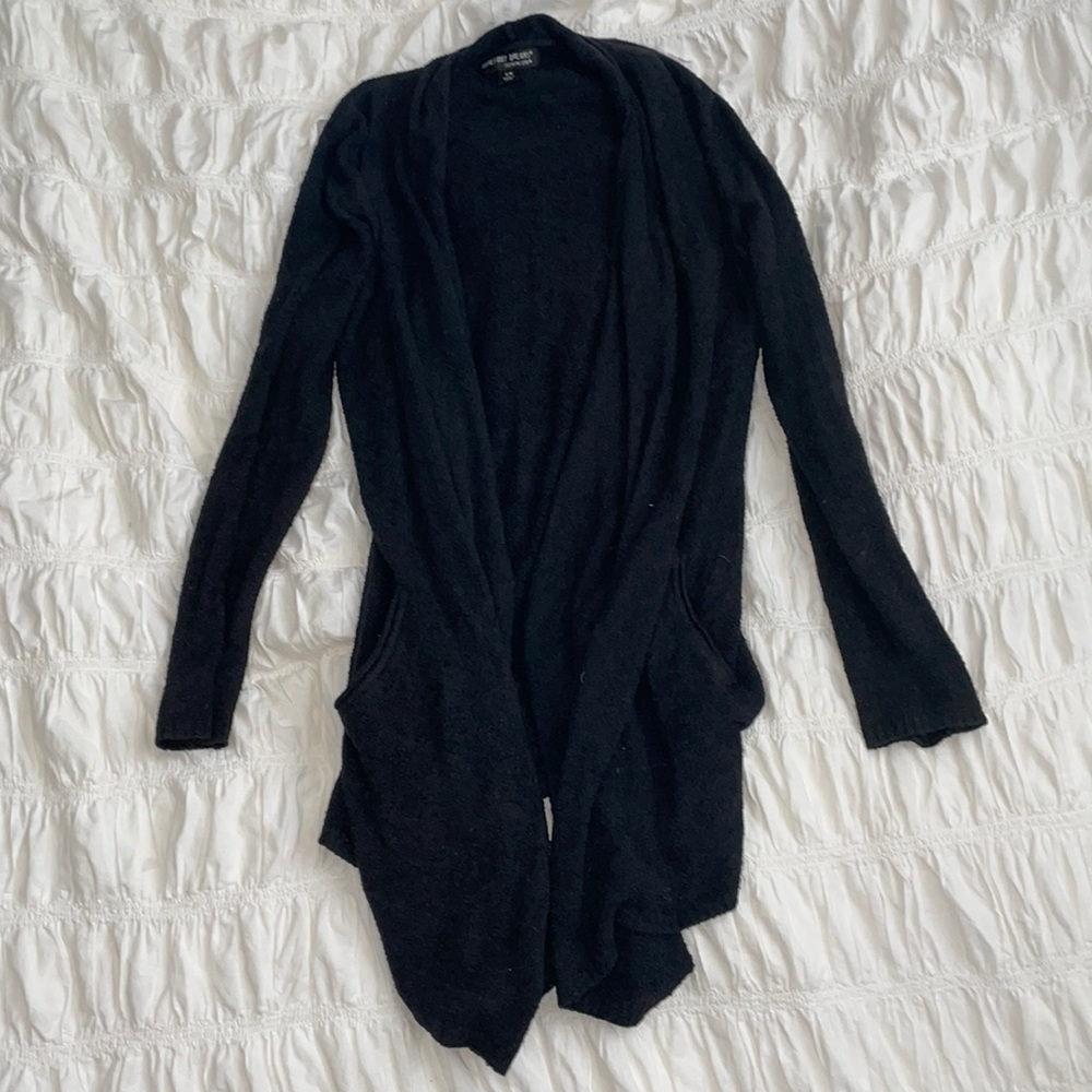 NEW Barefoot Dreams Black CozyChic Lite Cardigan Small Medium